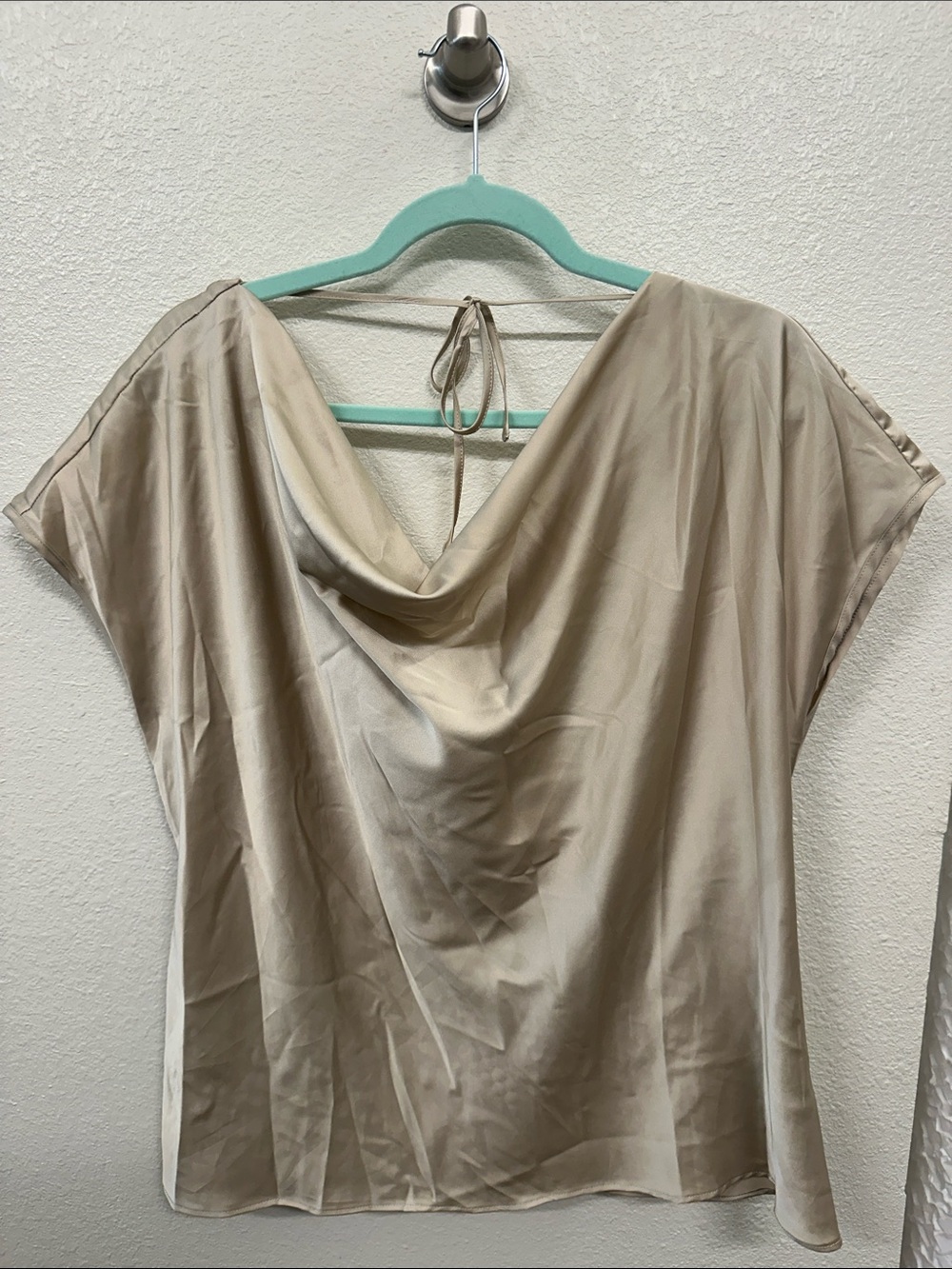 Banana Republic Taupe Cowl Neck Blouse